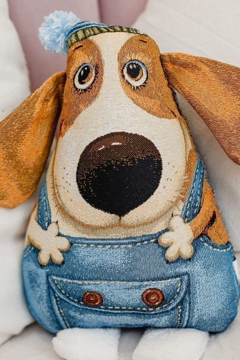 Подушка декоративная игрушка Бобик 25*35 (оранжевый)