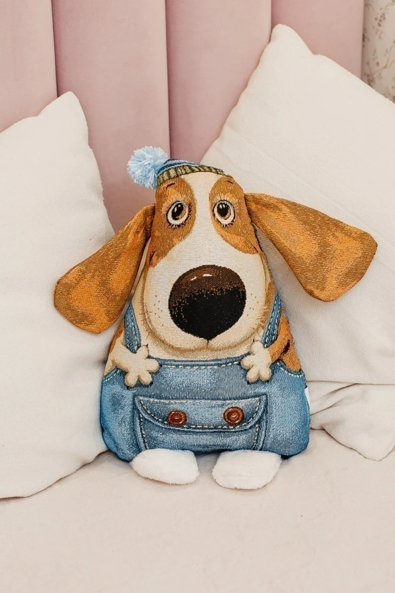 Подушка декоративная игрушка Бобик 25*35 (оранжевый)