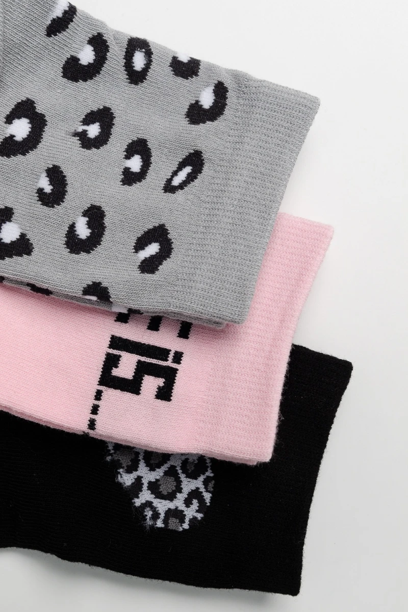 Носки стандарт Тренд (набор 3 пары) (розовый, серый, черный)