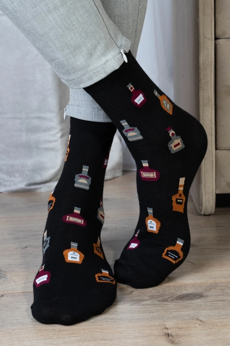 Носки стандарт Коньяк (черный)