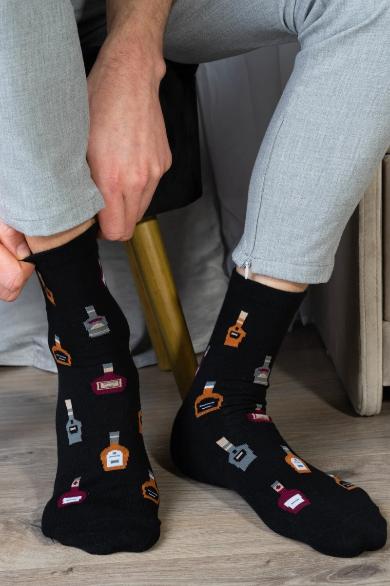 Носки стандарт Коньяк (черный)