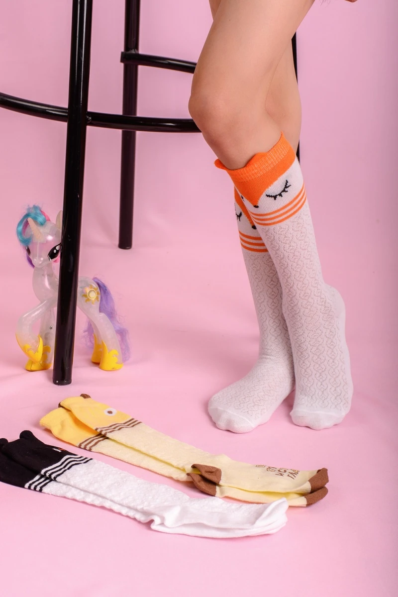 Детские носки стандарт Корифей (набор 3 пары) (желтый, оранжевый, черный)