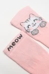Детские гольфы Мяу (набор 2 пары) (белый+розовый)
