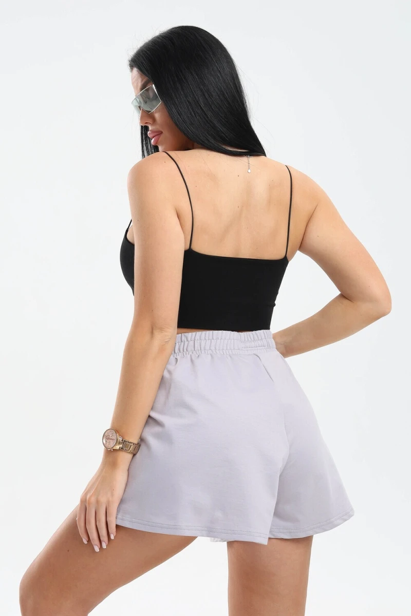 Юбка-шорт 13 (серо-фиолетовый)