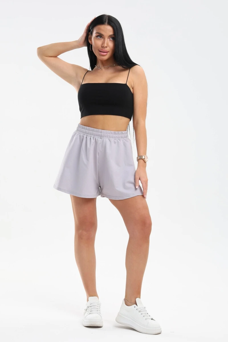 Юбка-шорт 13 (серо-фиолетовый)