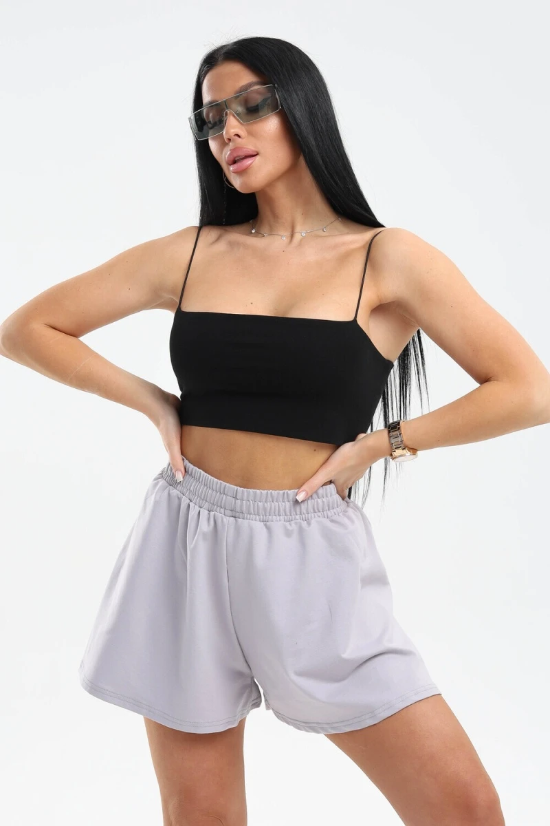 Юбка-шорт 13 (серо-фиолетовый)