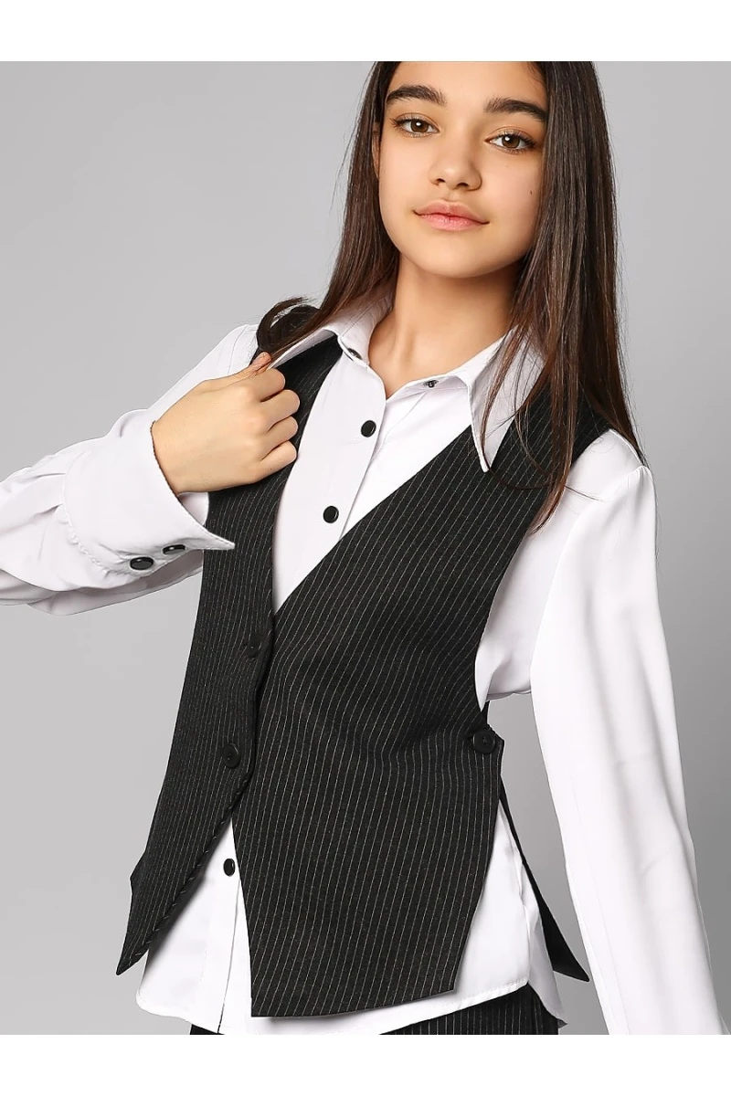 Жилет для девочки SP2513 (темно-серый)