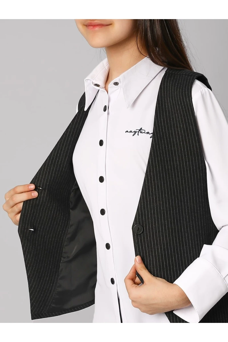 Жилет для девочки SP2513 (темно-серый)