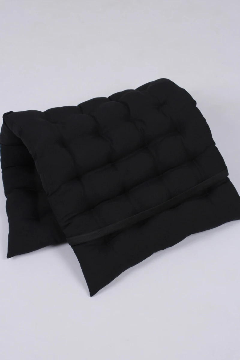 Подушка для мебели со спинкой матрас подушка для кресла, 85х42х5 см на резинке и с завязками (черный)