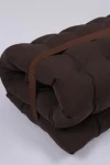 Подушка для мебели со спинкой матрас подушка для кресла, 85х42х5 см на резинке и с завязками (коричневый)