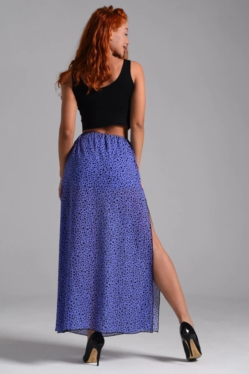 Юбка 7441 (леопард на сирени)