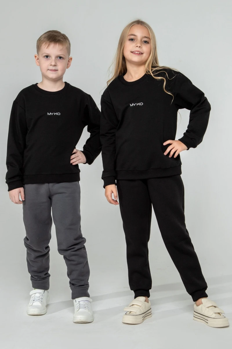 Детский свитшот 25-07 (черный)