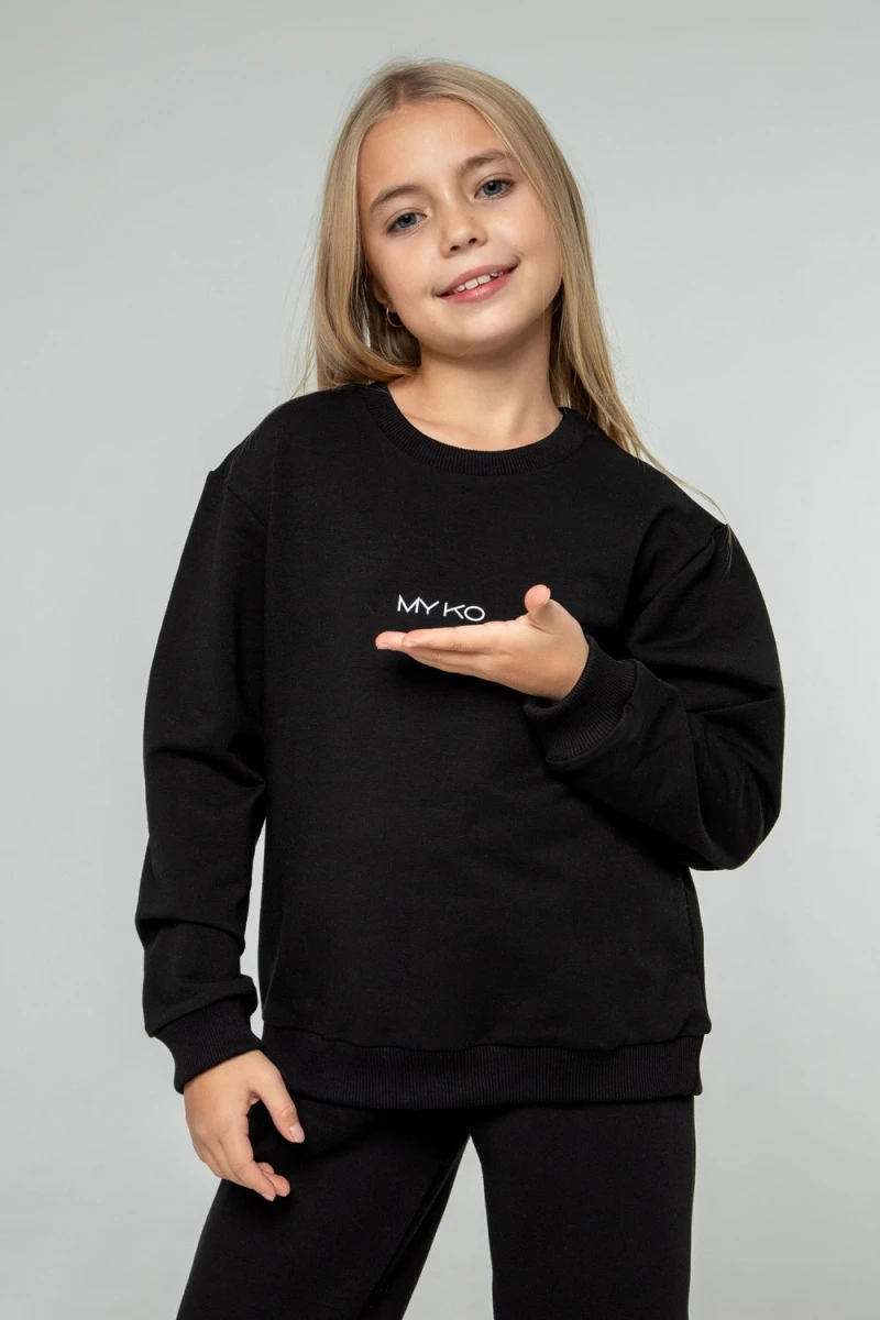 Детский свитшот 25-07 (черный)