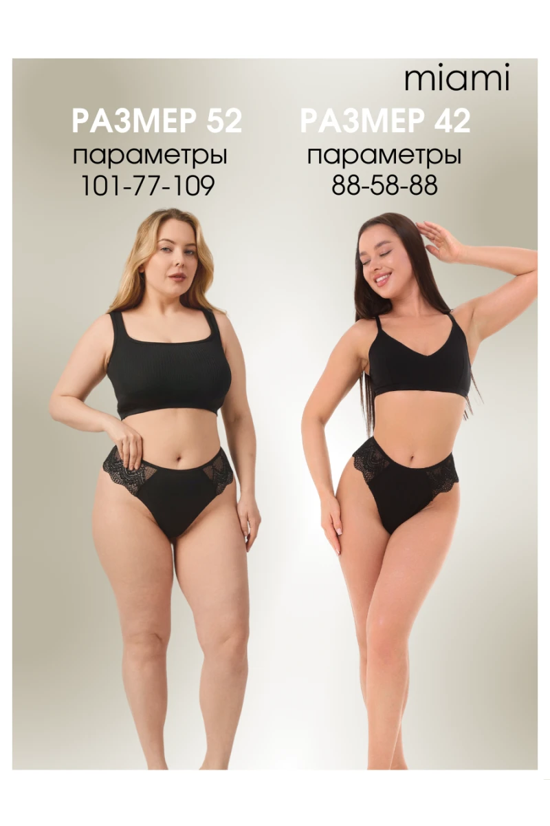 Трусы Стринги кружевные (черный)