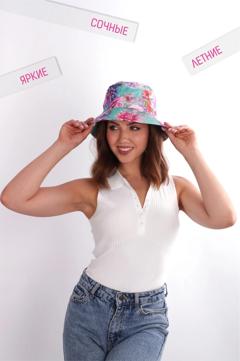 Панама GL412 (фиолетовые цветы)