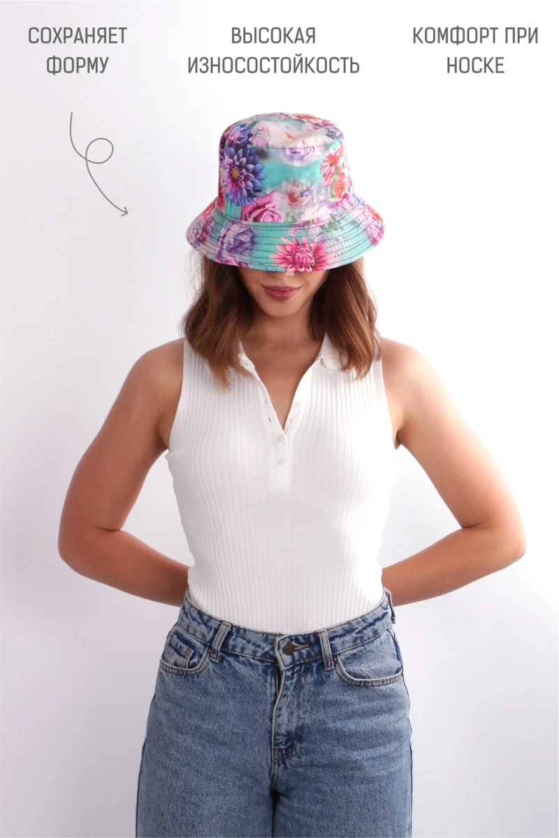 Панама GL412 (фиолетовые цветы)