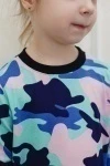 Детская пижама с брюками 34514 (камуфляж/синий)