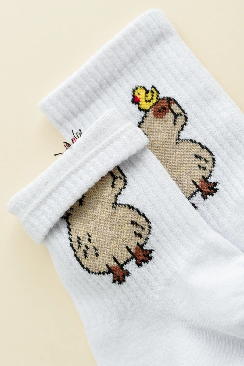 Детские носки стандарт Капибара (набор 2 пары) (белый)