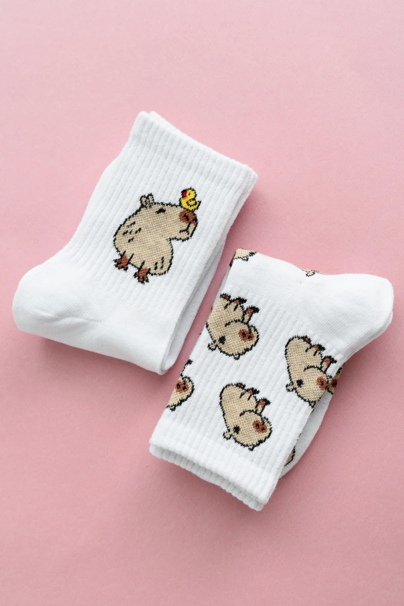 Носки стандарт Капибара (набор 2 пары) (белый)