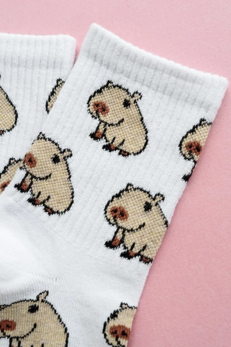 Носки стандарт Капибара (набор 2 пары) (белый)