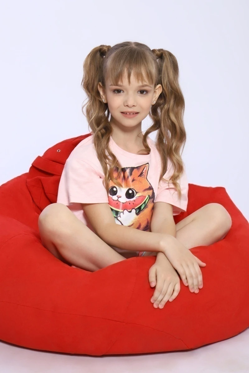 Пижама с шортами Кот-арбуз арт ПД-019-067 (светло-розовый)