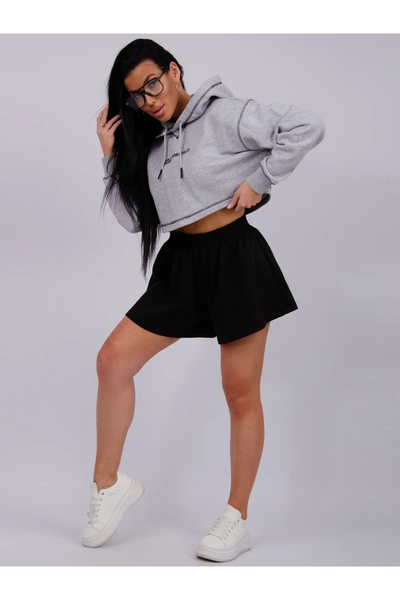 Шорты "Лолита" чёрные, футер с лайкрой