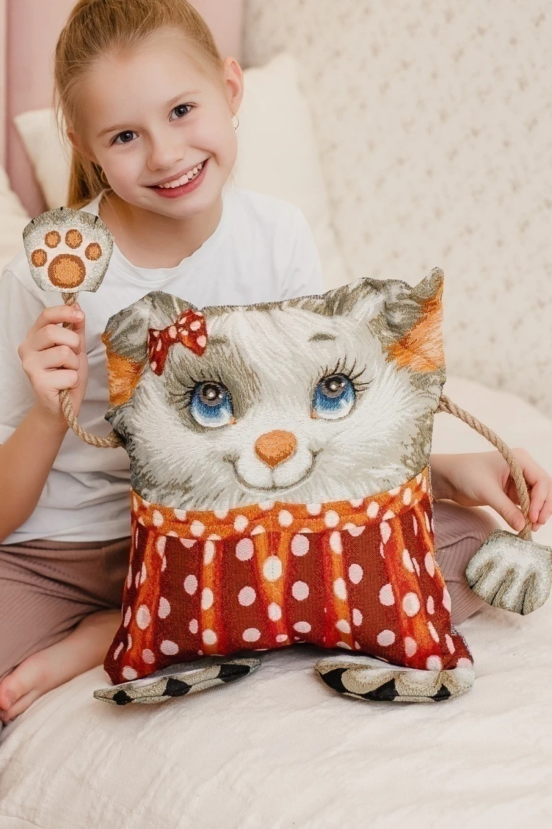 Подушка декоративная игрушка Добряша 35*45 (серый)