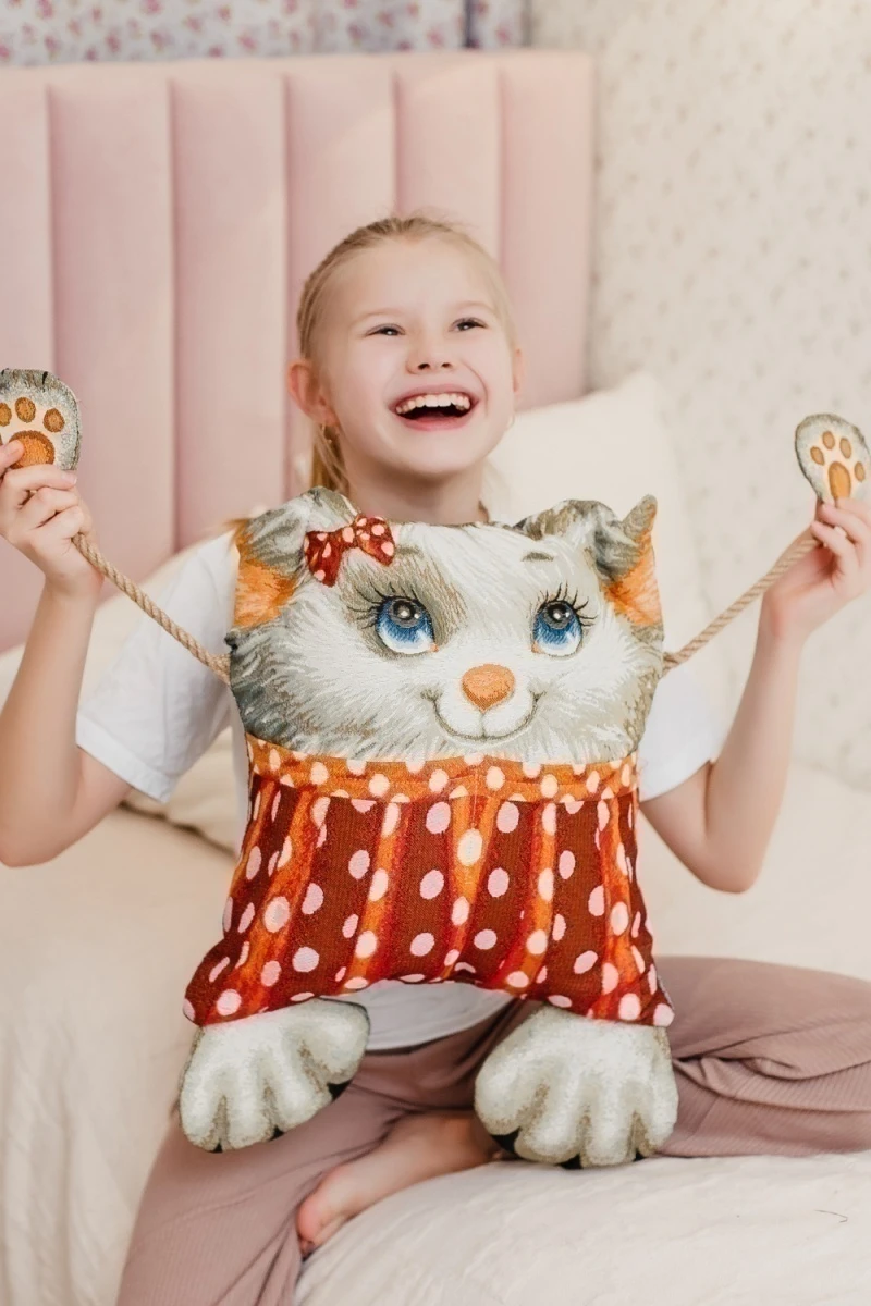 Подушка декоративная игрушка Добряша 35*45 (серый)