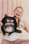 Подушка декоративная игрушка Кот обнимашка 27*27 (черный)