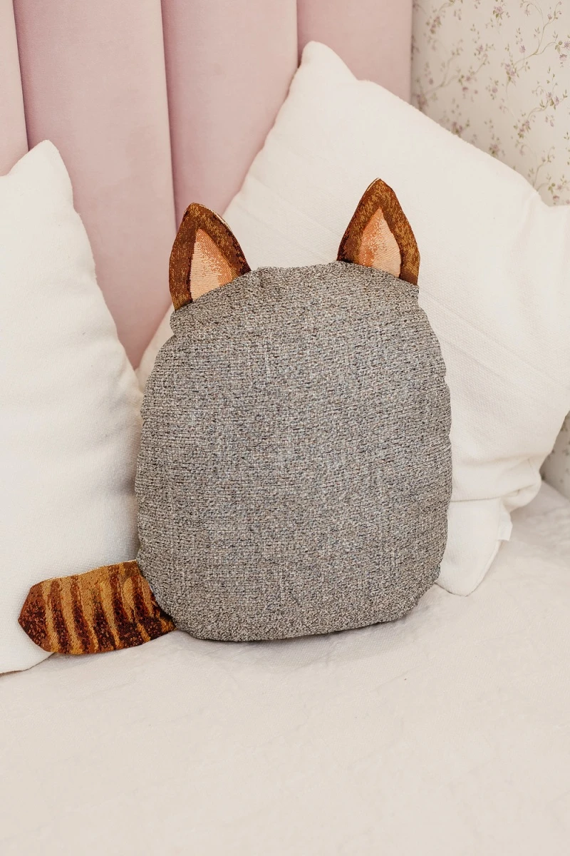 Подушка декоративная игрушка Мурзик 30*35 (бежевый)