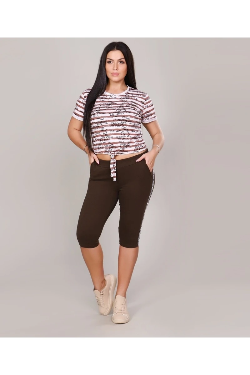 Костюм с бриджами с бриджами Fashion sports 376 (шоколадный)