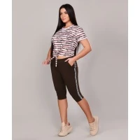 Костюм с бриджами с бриджами Fashion sports 376 (шоколадный)