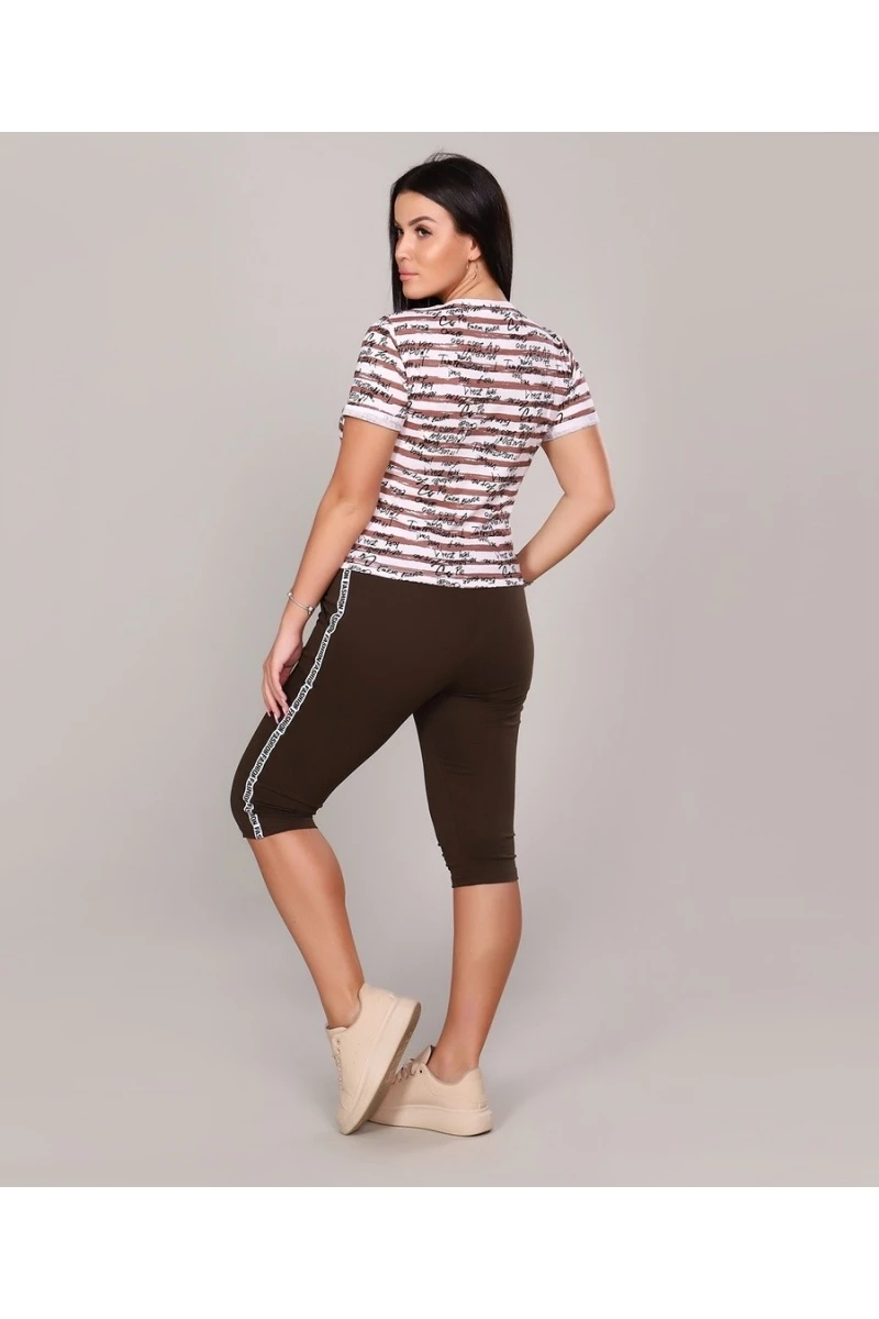 Костюм с бриджами с бриджами Fashion sports 376 (шоколадный)