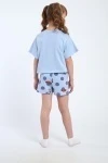 Пижама с шортами ПД-019-077 (голубой/голубой)