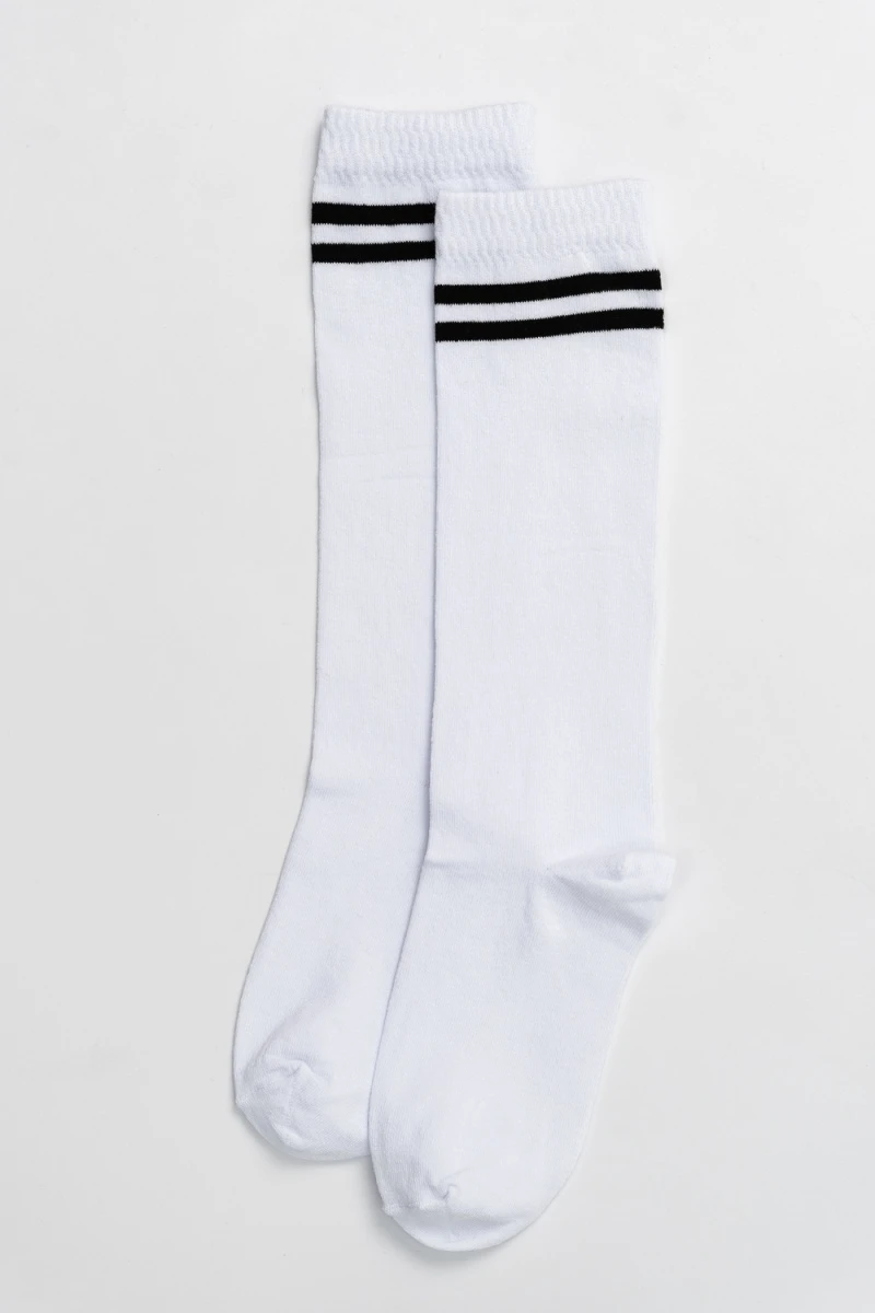 Гольфы Графика (2 полосы) (белый)