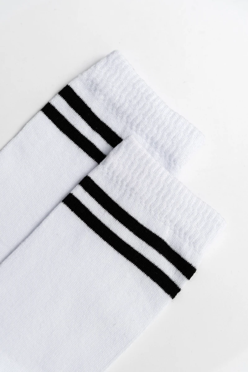 Гольфы Графика (2 полосы) (набор 2 пары) (белый)