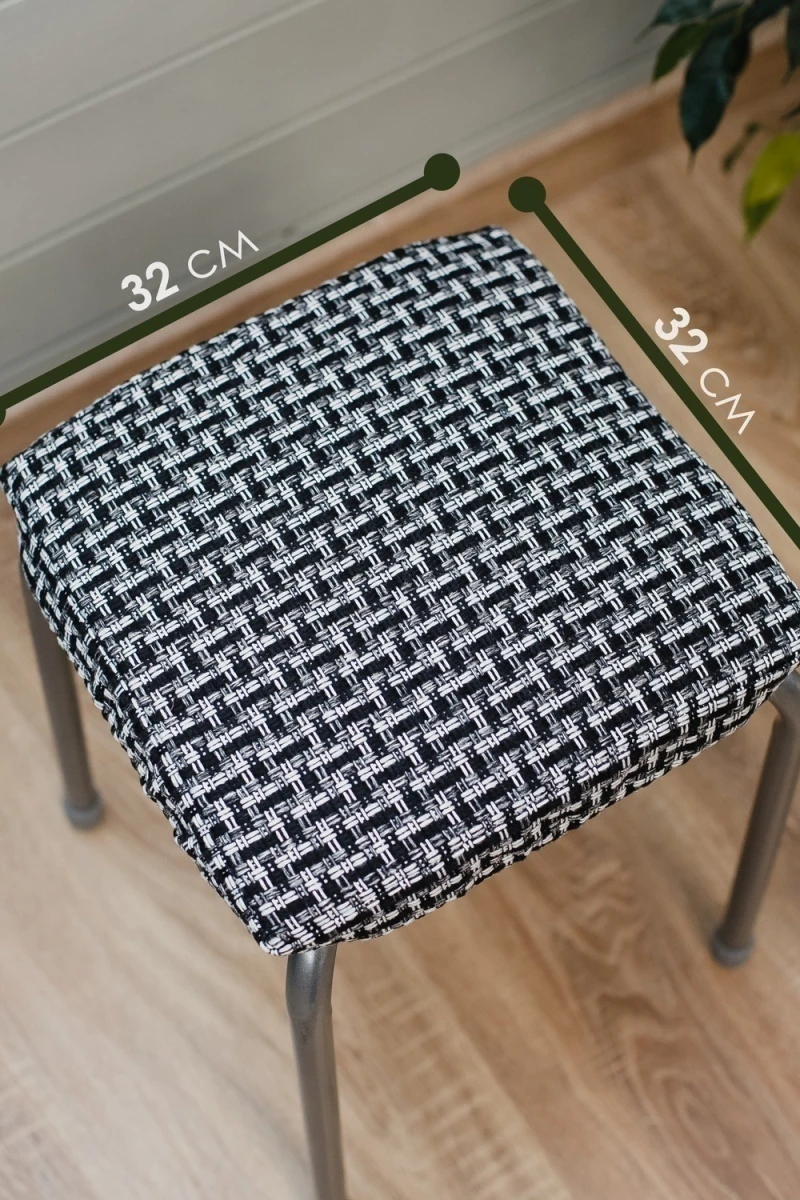 Подушка для мебели Плетенка черная 32х32 (черный)