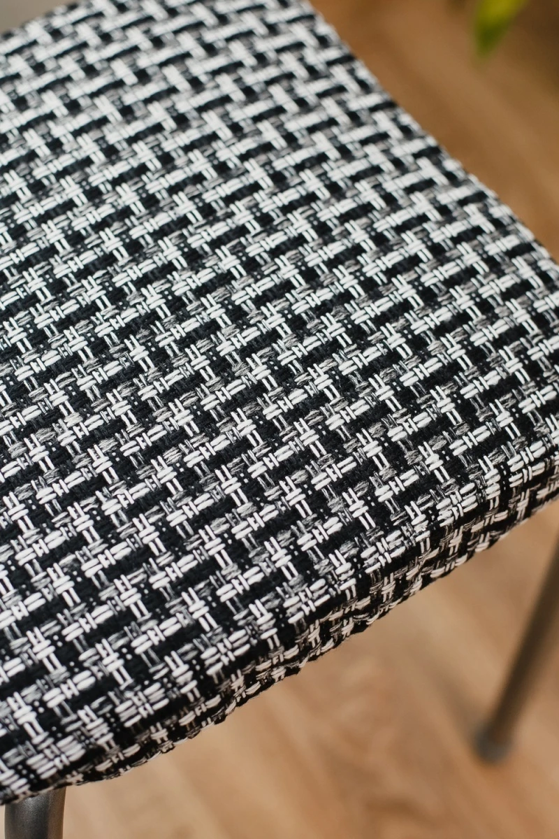 Подушка для мебели на табурет 2 шт Плетенка черный (черный)