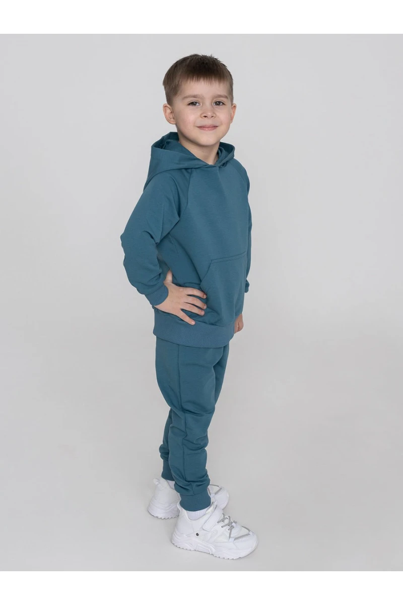 Костюм с брюками футер петля Galaxy 30206 (морская волна)