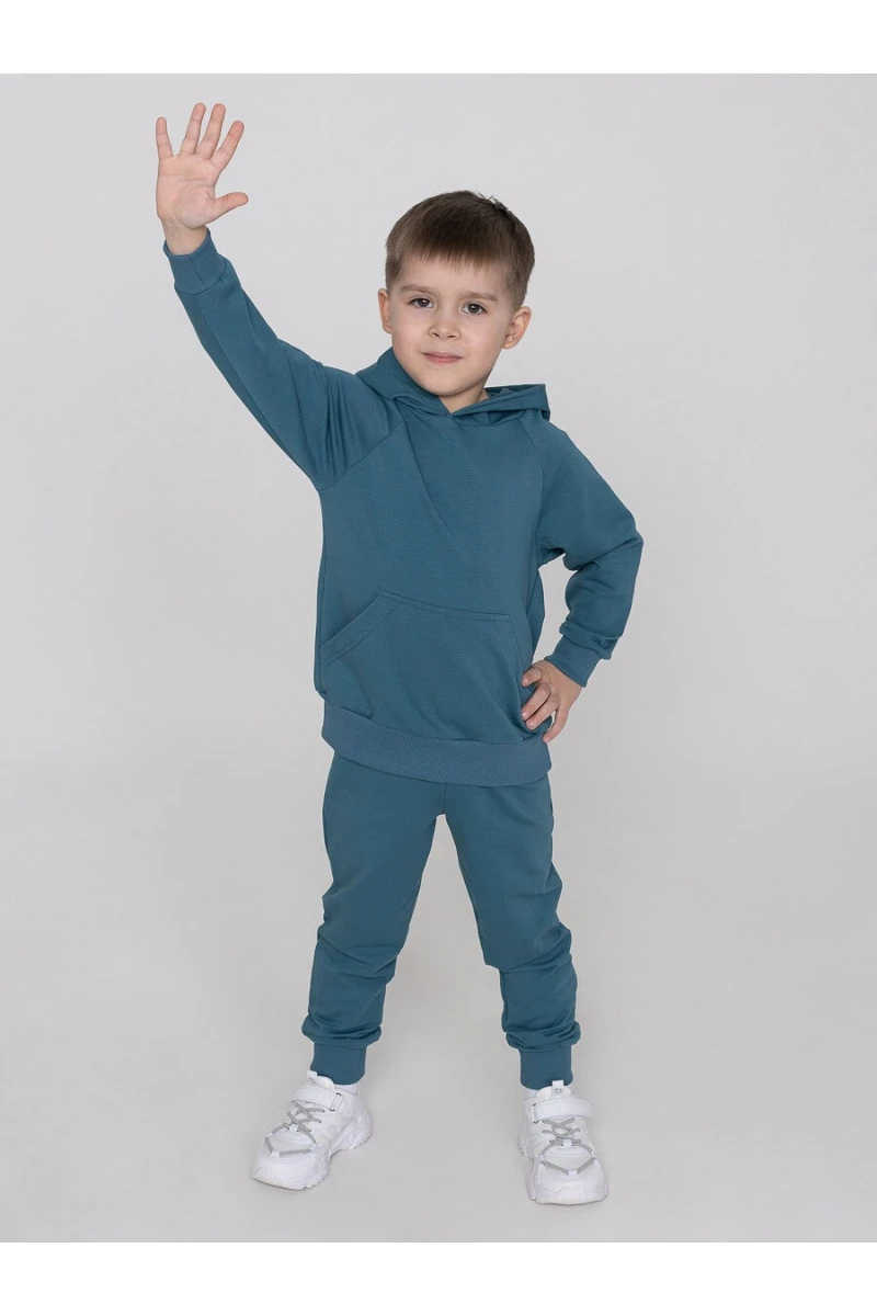 Костюм с брюками футер петля Galaxy 30206 (морская волна)