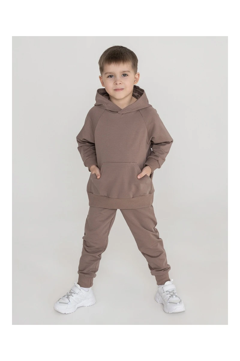 Костюм с брюками футер петля Galaxy 30206 (мокко)