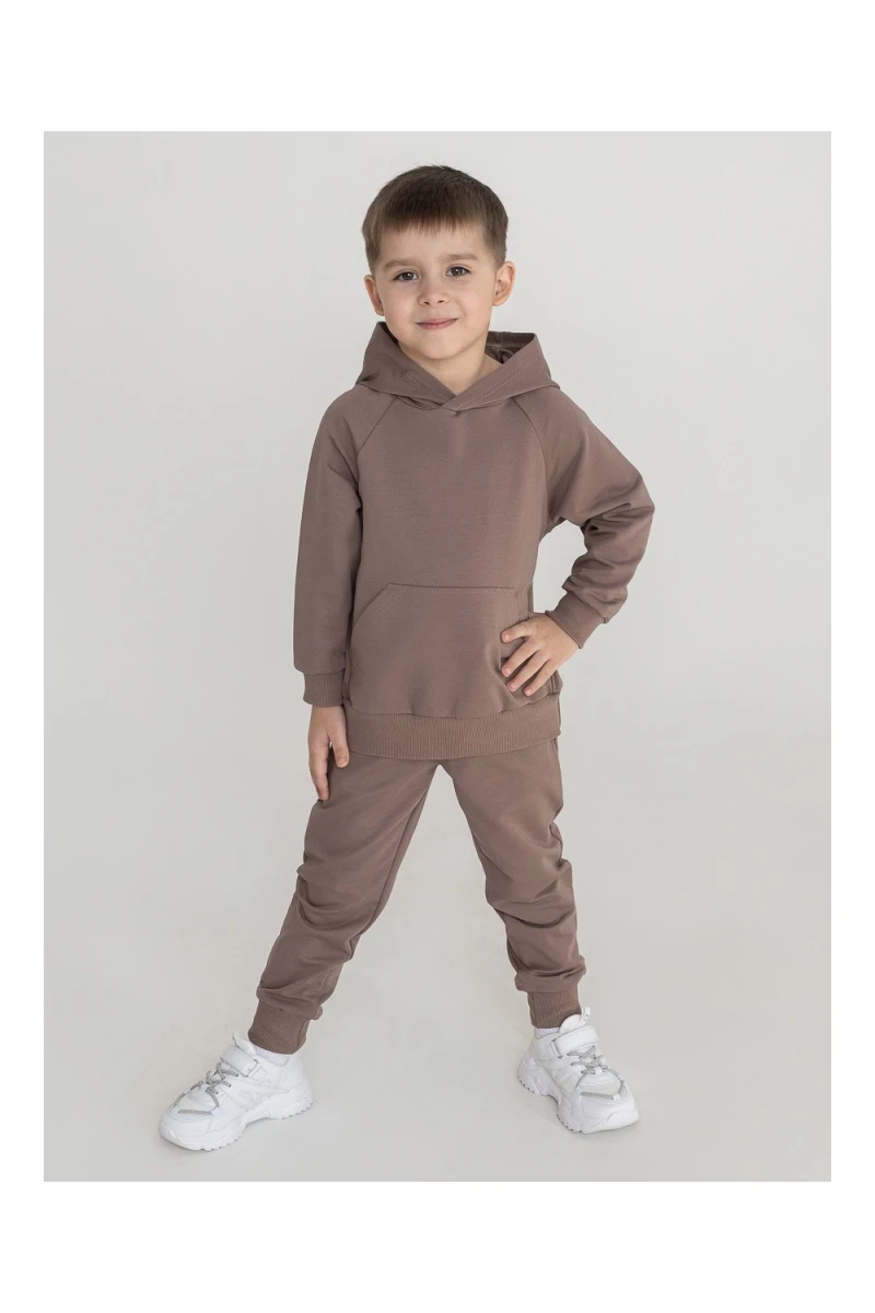 Костюм с брюками футер петля Galaxy 30206 (мокко)