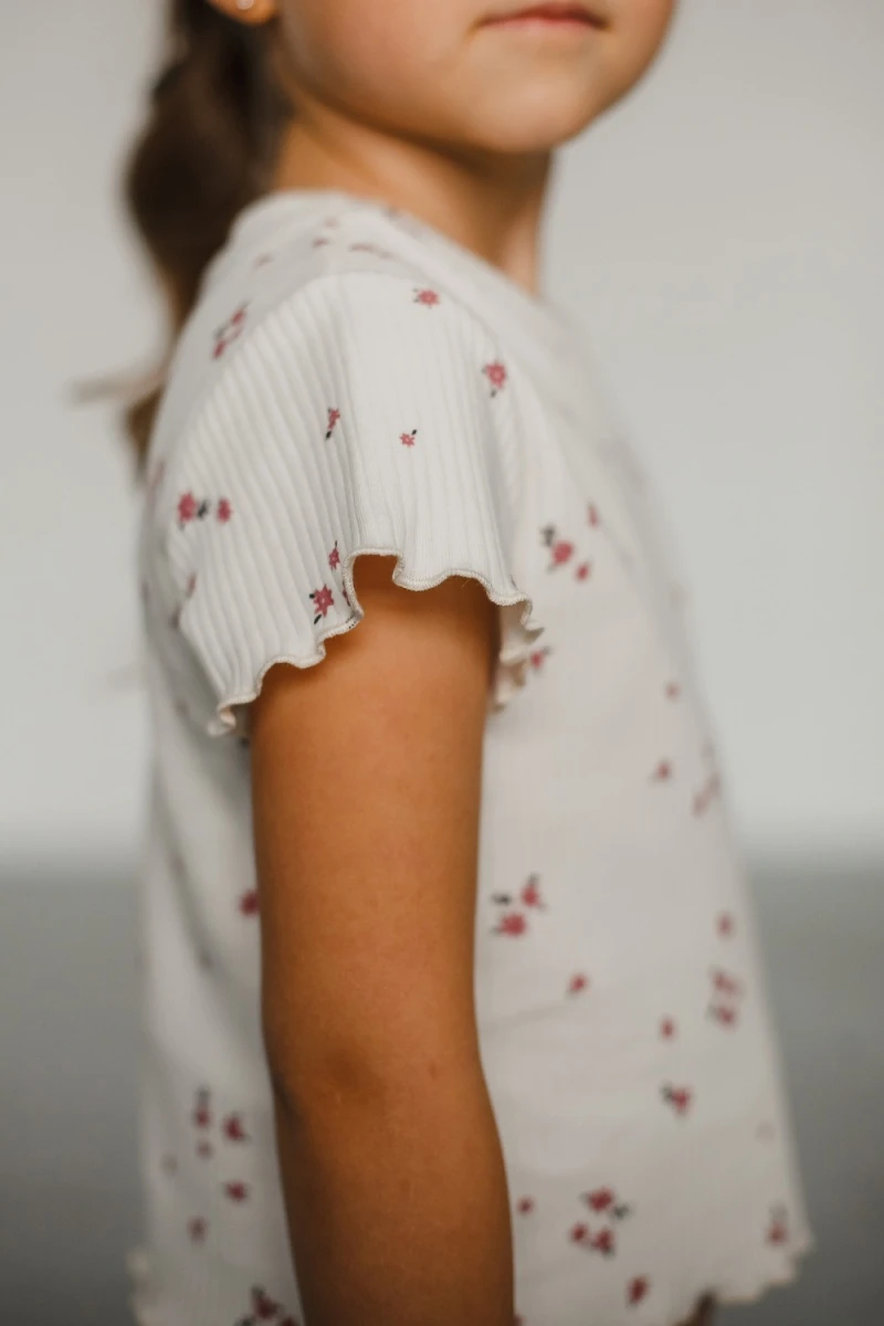 Футболка в рубчик 5-164 (молочный)