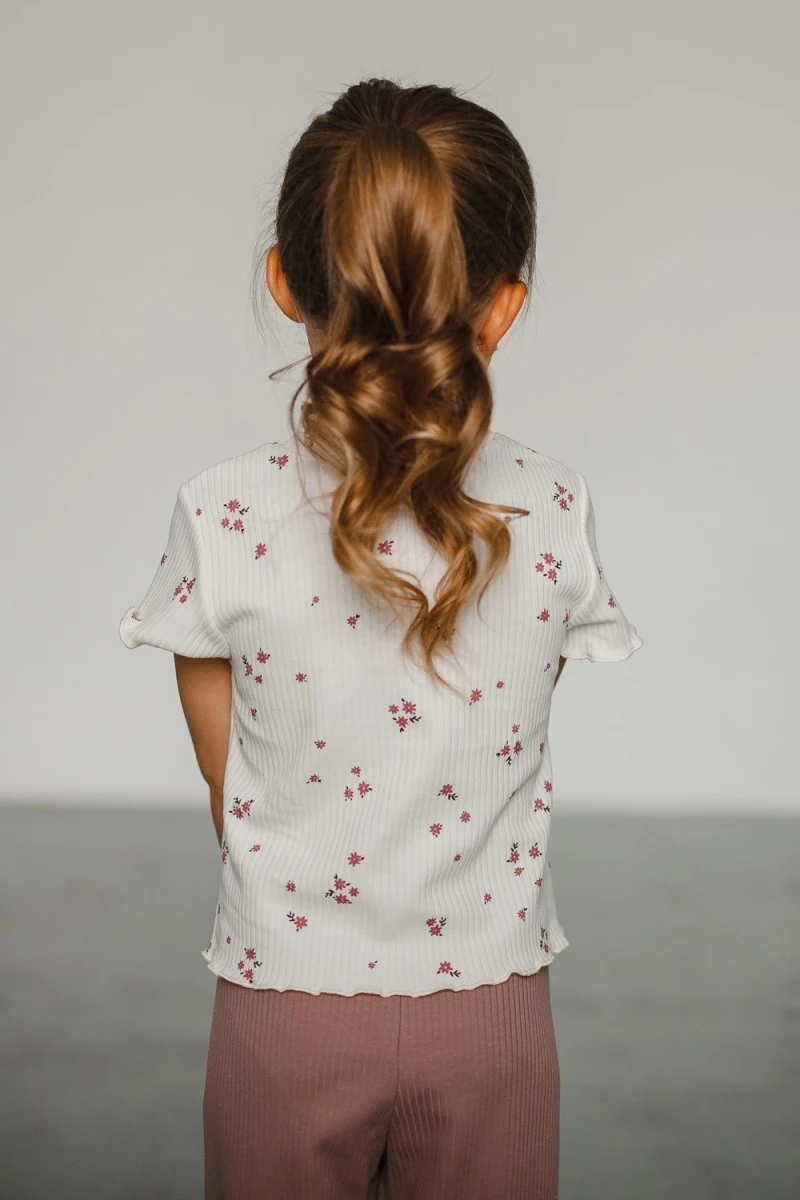 Футболка в рубчик 5-164 (молочный)