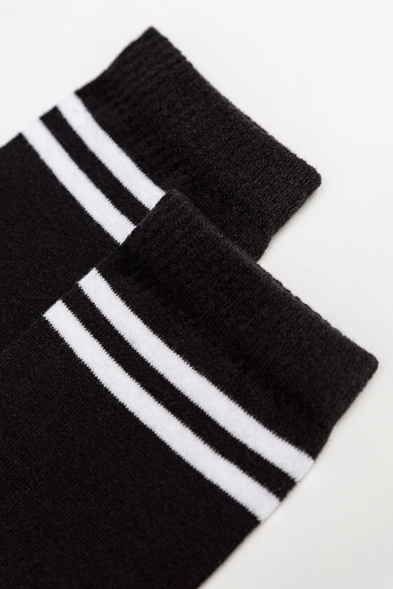 Гольфы Графика (2 полосы) (набор 2 пары) (черный)