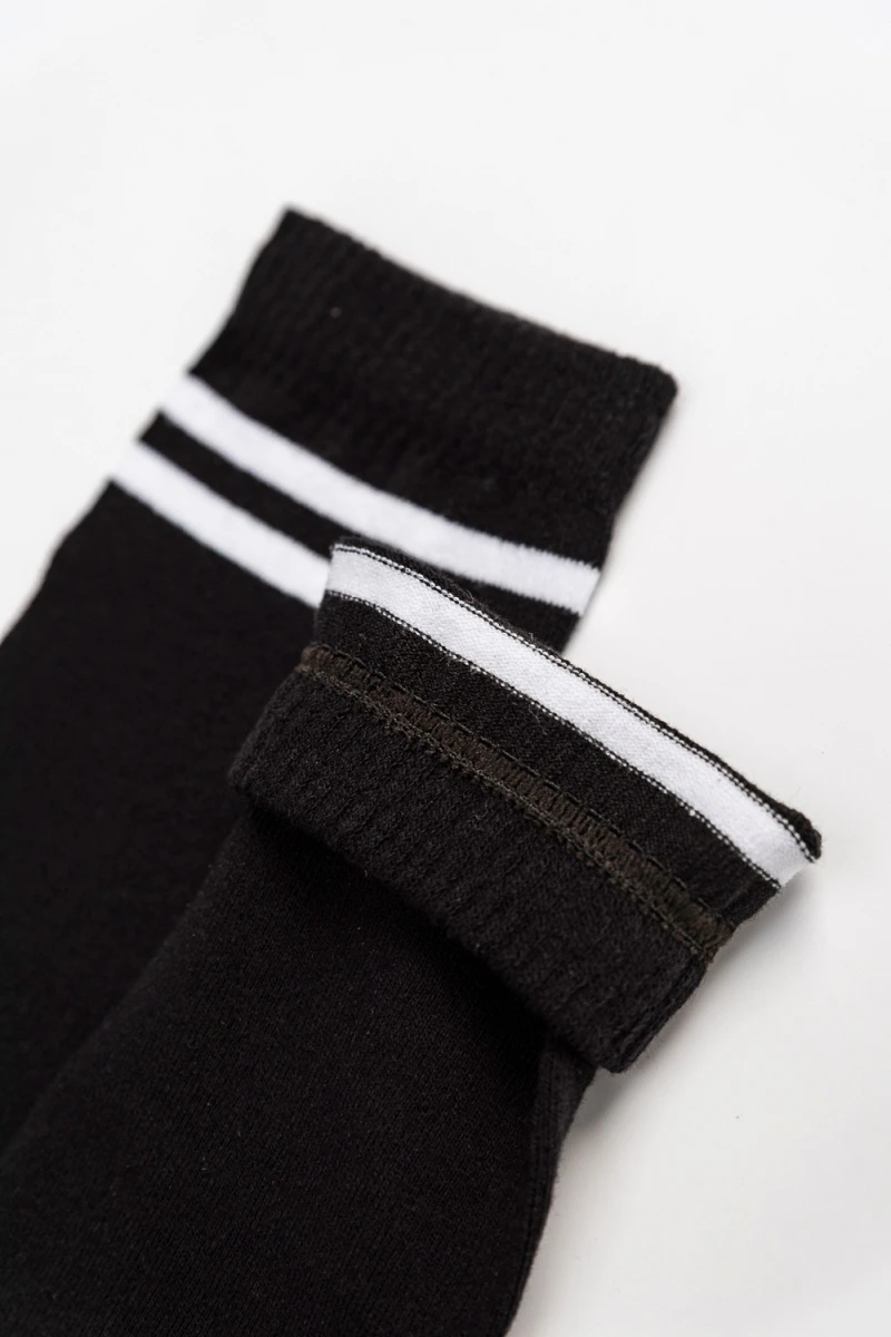 Гольфы Графика (2 полосы) (набор 2 пары) (черный)