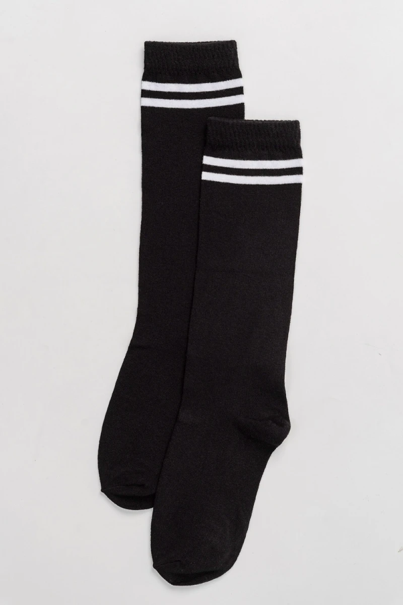 Гольфы Графика (2 полосы) (набор 2 пары) (черный)