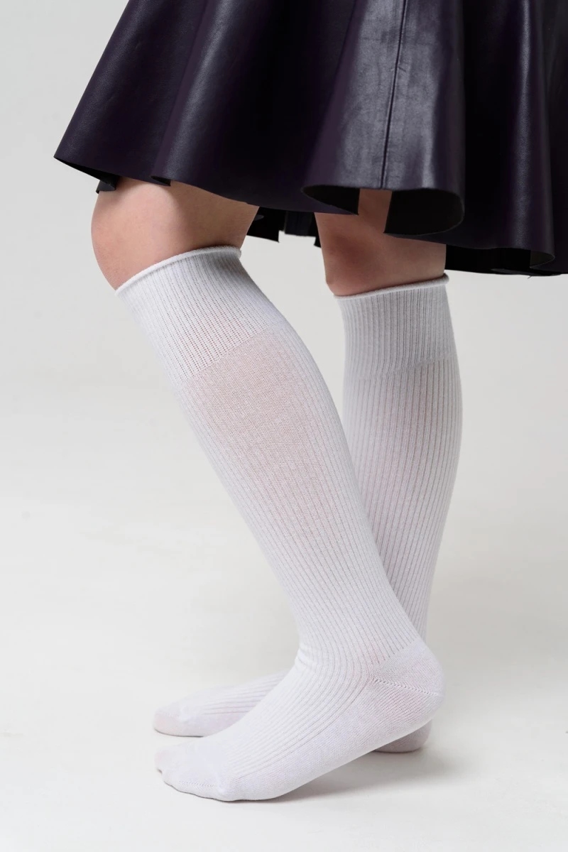 Детские гольфы Рибана (набор 2 пары) (белый)