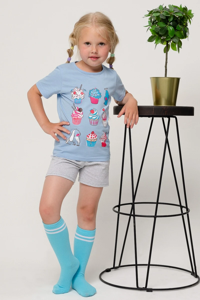 Детские гольфы Колор (набор 2 пары) (голубой)