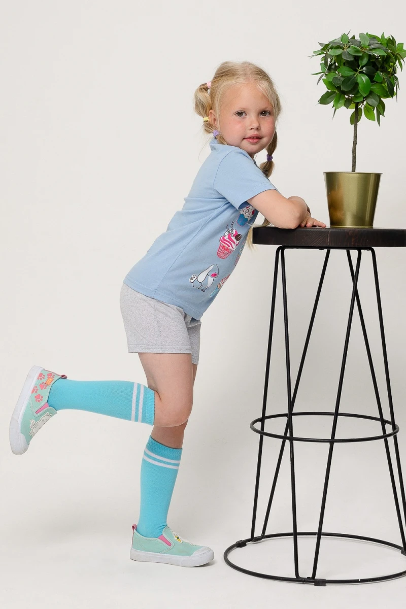 Детские гольфы Колор (набор 2 пары) (голубой)